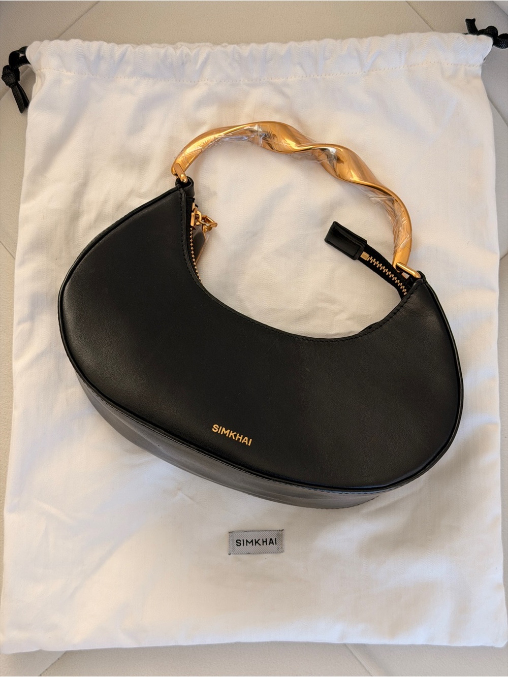 Simkhai Nixi Twist Leather Top-Handle Bag - Picture 2 of 6